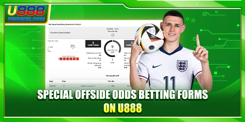 Special Offside Odds Betting Forms on U888