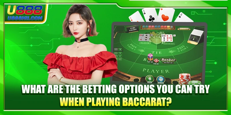 What are the betting options you can try when playing Baccarat?